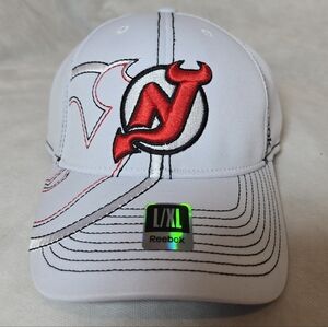New Jersey Devils Reebok NHL Center Ice Fitted Cap Hat Size: L/XL